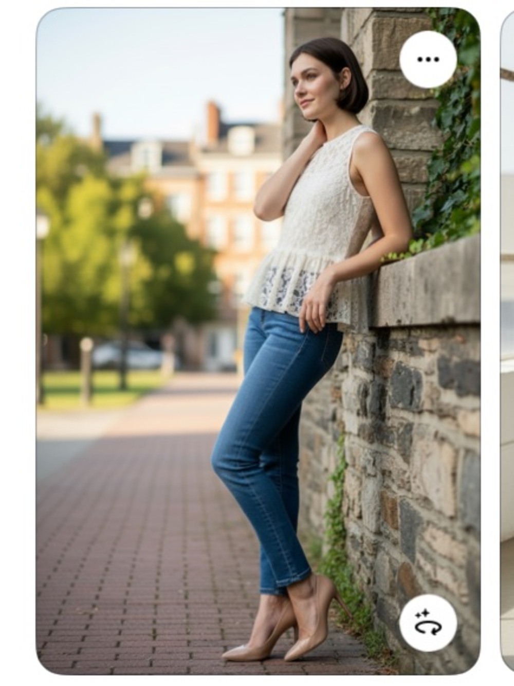 Adiva Ivory Lace Sleeveless Top